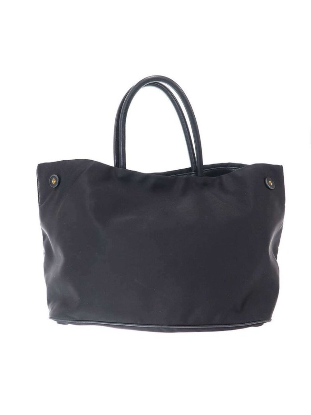 Prada Leather Ribbon Nylon 2-Way Tote Black - Picture 2 of 9